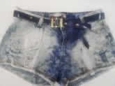 Shorts Jeans Destroyed Manchado